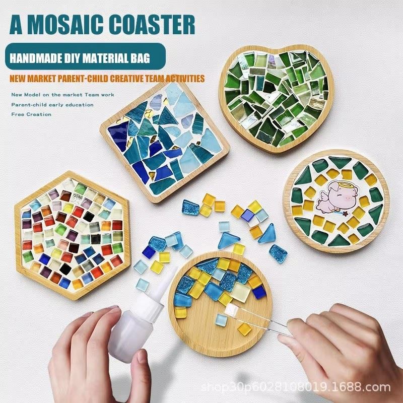 DIY Bamboo Mosaic Coaster Kit – Creative Craft Set best