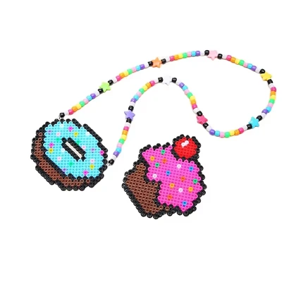 Magustoidu Perler Beads kaelakee komplekt